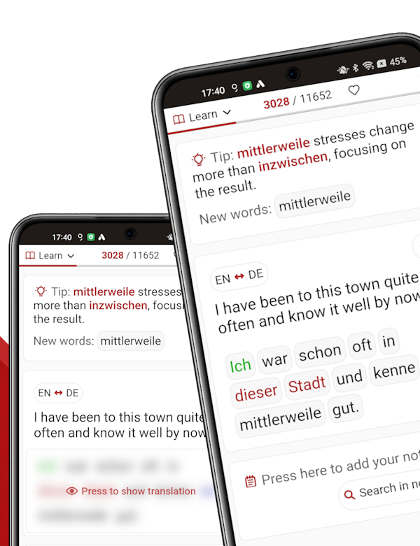 Fastlingo with the translation hidden until the learner is ready